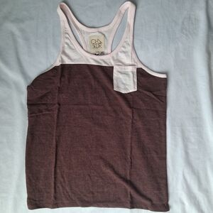 NWT Chaser Women's Tank Top Pink And Mulberry